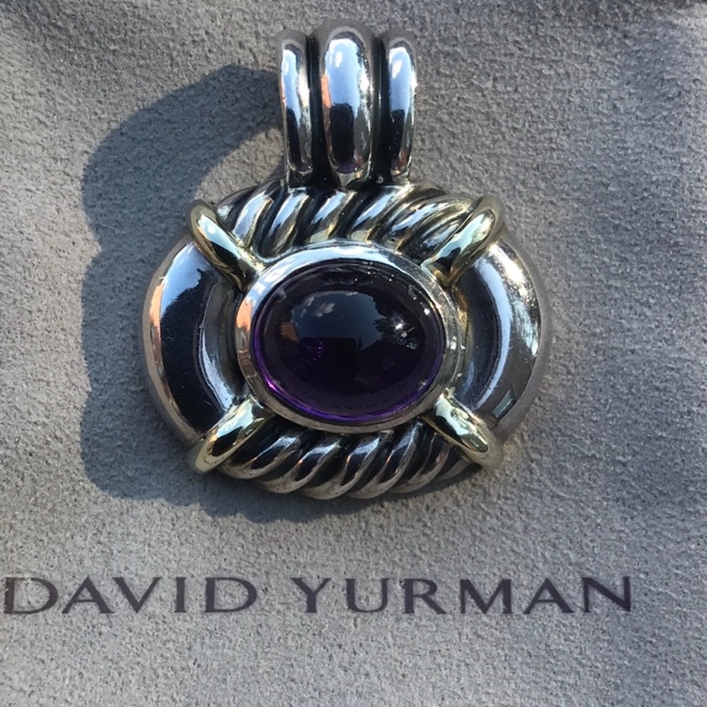 David Yurman Cabochon Amethyst Pendant.